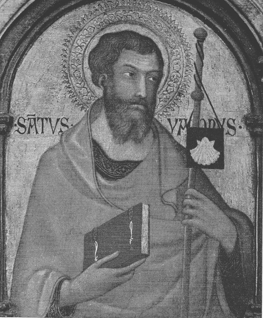 A 14th century painting of Saint James by Simone Martini